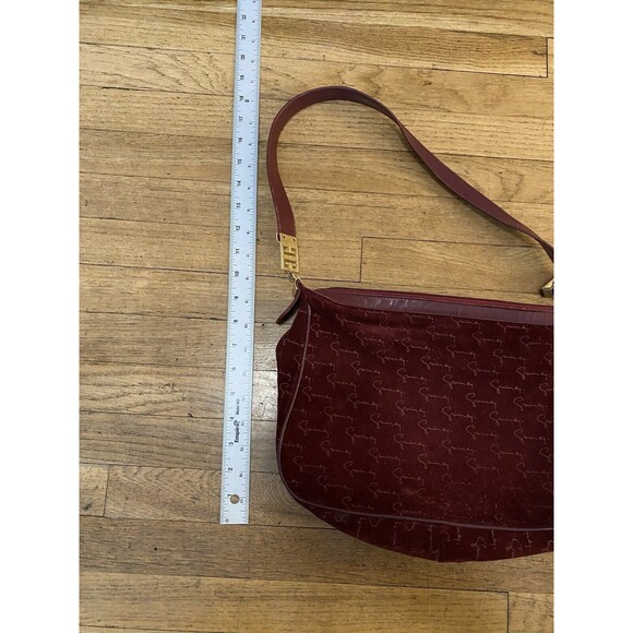 Givenchy Shoulder Bag Suede Leather Red Purse Made in Spain - Picture 12 of 12